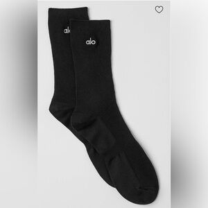 Alo Unisex Half-Crew Understated Sock unisex Medium black